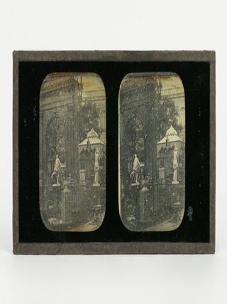 Item #115320 A stereo daguerreotype (85 × 170 mm) of the Exposition Universelle in Paris in...