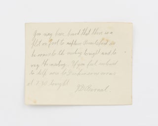Item #115543 An autograph note signed by J.D. Bernal to an unknown recipient, referring to Henry...