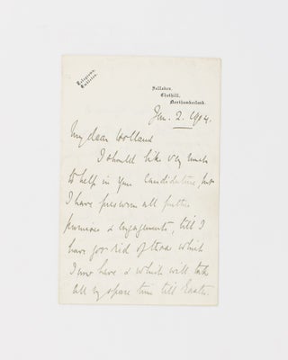 Item #115573 An autograph letter signed ('E. Grey') to 'My dear Holland' (Henry Thurstan Holland,...
