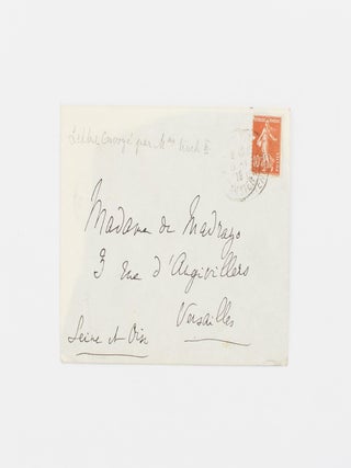 An autograph letter signed 'Marcel' to Maria Madrazo, sister of composer Reynaldo Hahn, Proust's intimate friend and sometime lover