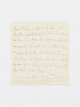 An autograph letter signed 'Marcel' to Maria Madrazo, sister of composer Reynaldo Hahn, Proust's intimate friend and sometime lover