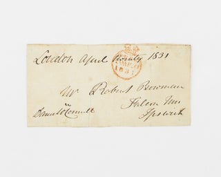 Item #115622 An autograph address panel (clipped from a letter) signed by Daniel O'Connell to Mr...