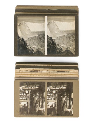 Item #115677 A collection of 40 stereophotographs from the expedition, mainly taken in the...