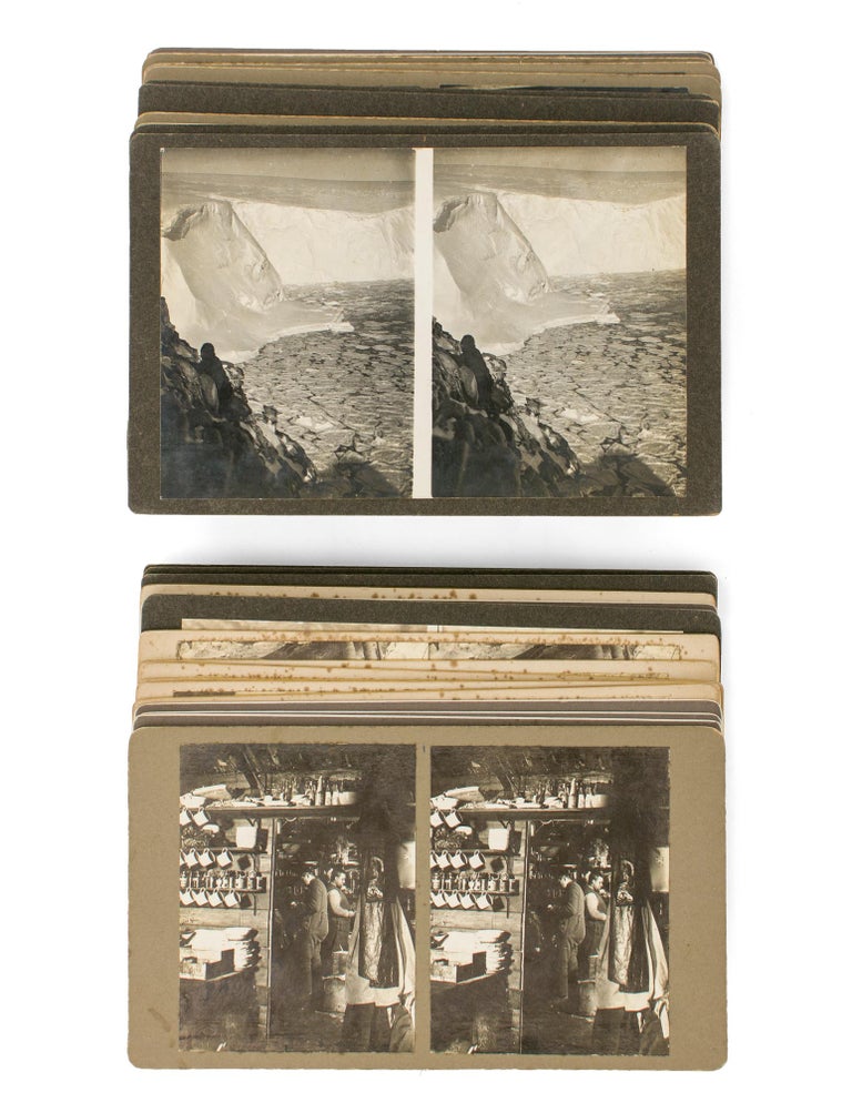 Item #115677 A collection of 40 stereophotographs from the expedition, mainly taken in the vicinity of the Winter Quarters at Cape Denison in 1912, with some images relating to the voyage south from Hobart, via Macquarie Island. Australasian Antarctic Expedition, Frank HURLEY.