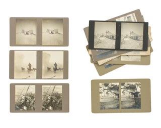 Item #115678 A collection of 14 stereophotographs from the expedition, mainly taken in the...