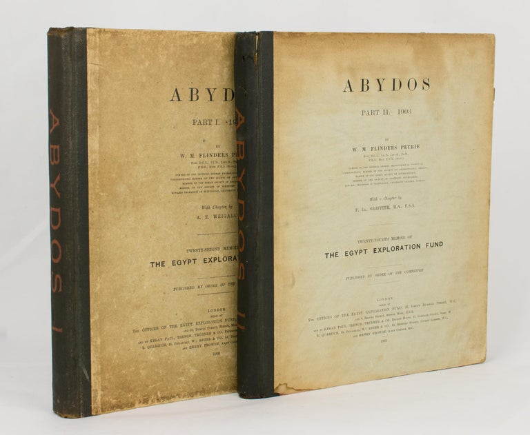 Item #116043 Abydos. Part I. 1902. [Together with] Part II. 1903. W. M. Flinders PETRIE.