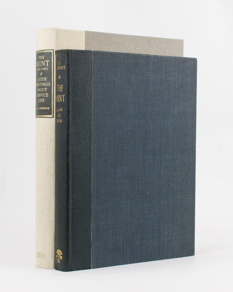 Item #116274 'The Mint' and Later Writings about Service Life. Edited by Jeremy and Nicole Wilson. T. E. LAWRENCE.