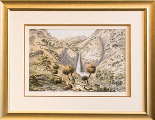Item #116485 'Fall of the First Creek, near Glen Osmond, SA' [Waterfall Gully]. Eugene Von GUERARD