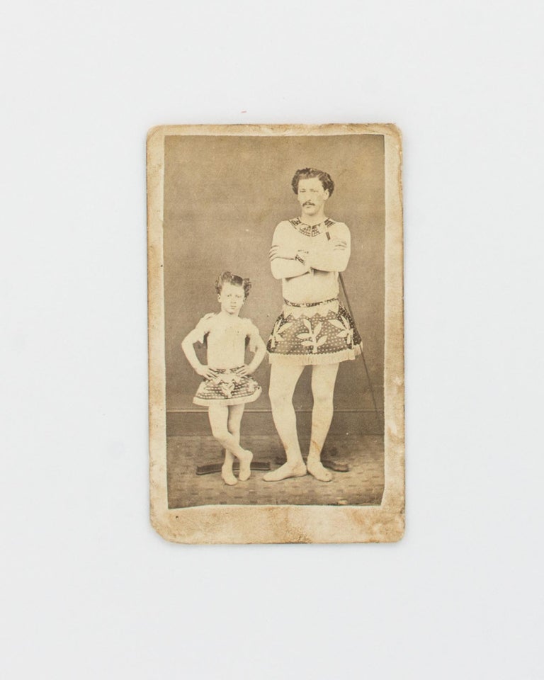 Item #116487 A carte de visite of the famous Brazilian circus equestrians Martinho Lowande and his daughter Marrietta, taken in Melbourne in 1878. Circus.