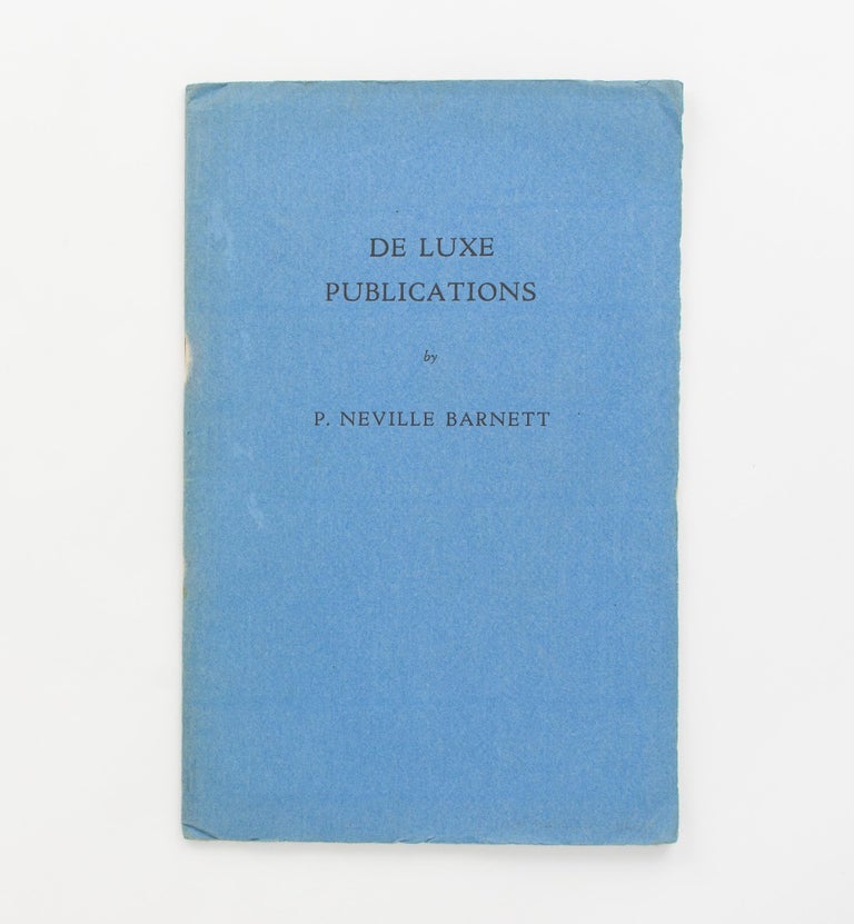 Item #116490 De Luxe Publications [cover title]. Bookplates, P. Neville BARNETT.