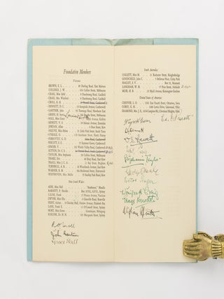 Australian Bookplate Club. Constitution and List of Foundation Members