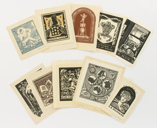Item #116493 A collection of ten bookplates designed by Adrian Feint. Bookplates, Adrian FEINT