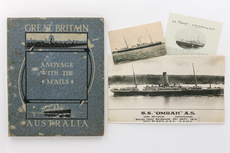 Item #116551 A Voyage with the Mails between Brisbane - London. Australia and Great Britain. 3rd Edition. A Memento by an Amateur Photographer with 103 Original Photographs. HMAT 'Omrah', A5.