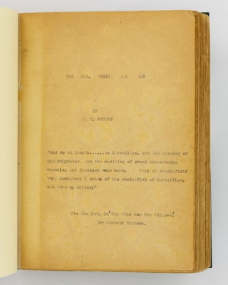 A heavily amended duplicate typescript manuscript of an unpublished reference work, 'The Sea, Ships and Men'