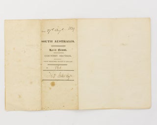 Province of South Australia. Land Grant. Country Section. Under Treasurer's Receipt in England... [A printed document, with manuscript insertions]