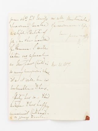A collection of five autograph letters signed by Queen Victoria ('VR') to Miss Sarah Anne Hildyard, governess to the royal children and a confidante of the Queen