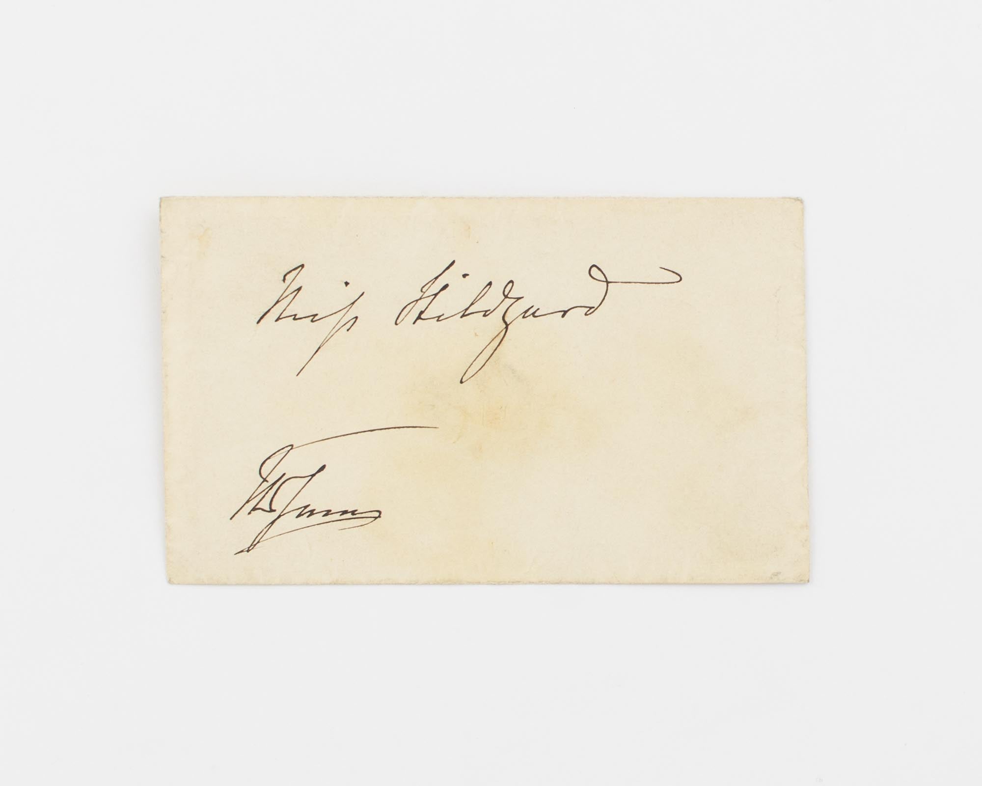 A collection of five autograph letters signed by Queen Victoria 'VR' to  Miss Sarah Anne Hildyard, governess to the royal children and a confidante  of the Queen
