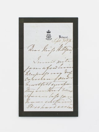 A collection of five autograph letters signed by Queen Victoria ('VR') to Miss Sarah Anne Hildyard, governess to the royal children and a confidante of the Queen