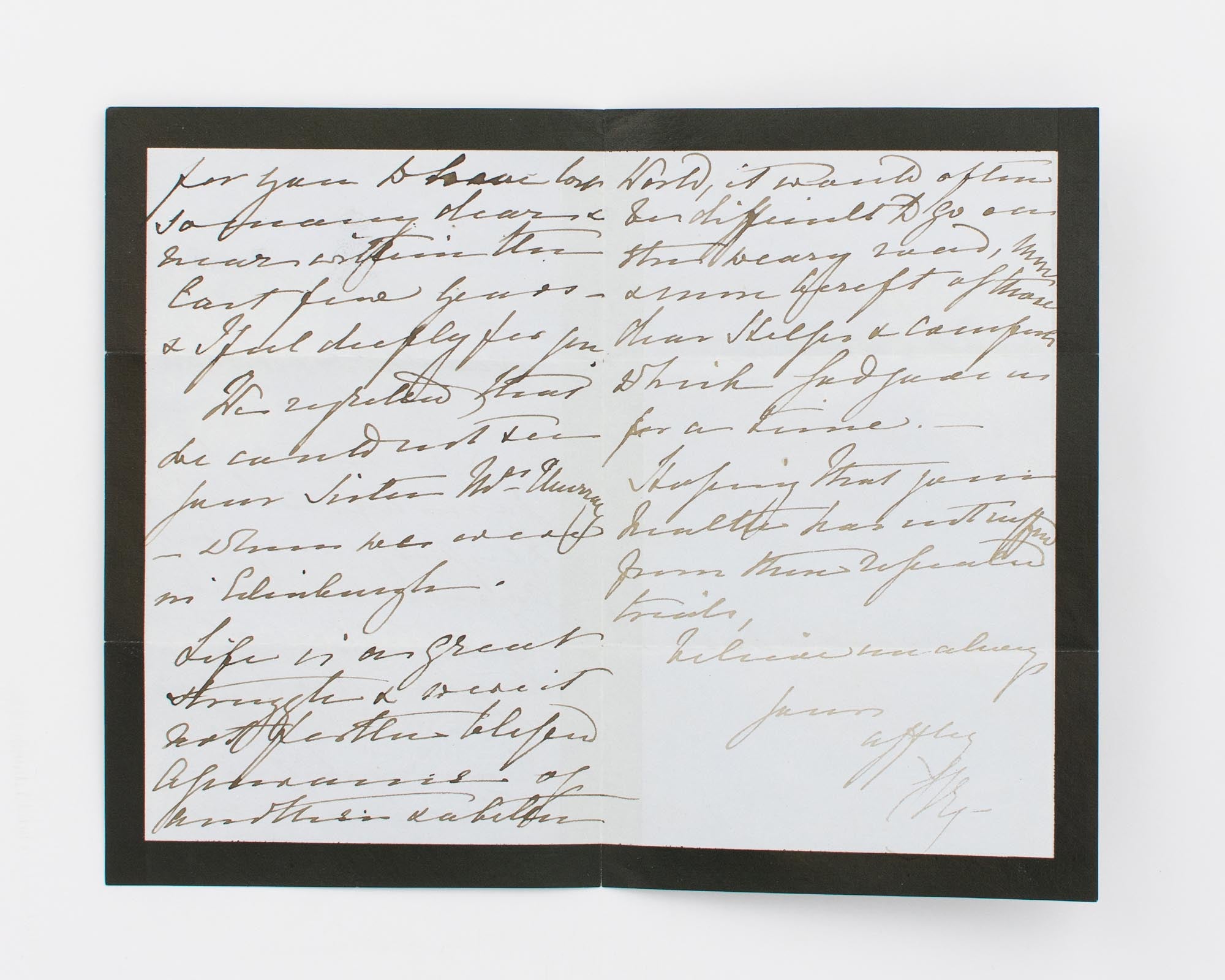 A collection of five autograph letters signed by Queen Victoria 'VR' to  Miss Sarah Anne Hildyard, governess to the royal children and a confidante  of the Queen