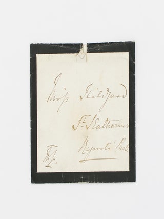 A collection of five autograph letters signed by Queen Victoria ('VR') to Miss Sarah Anne Hildyard, governess to the royal children and a confidante of the Queen