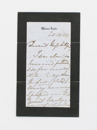 A collection of five autograph letters signed by Queen Victoria ('VR') to Miss Sarah Anne Hildyard, governess to the royal children and a confidante of the Queen