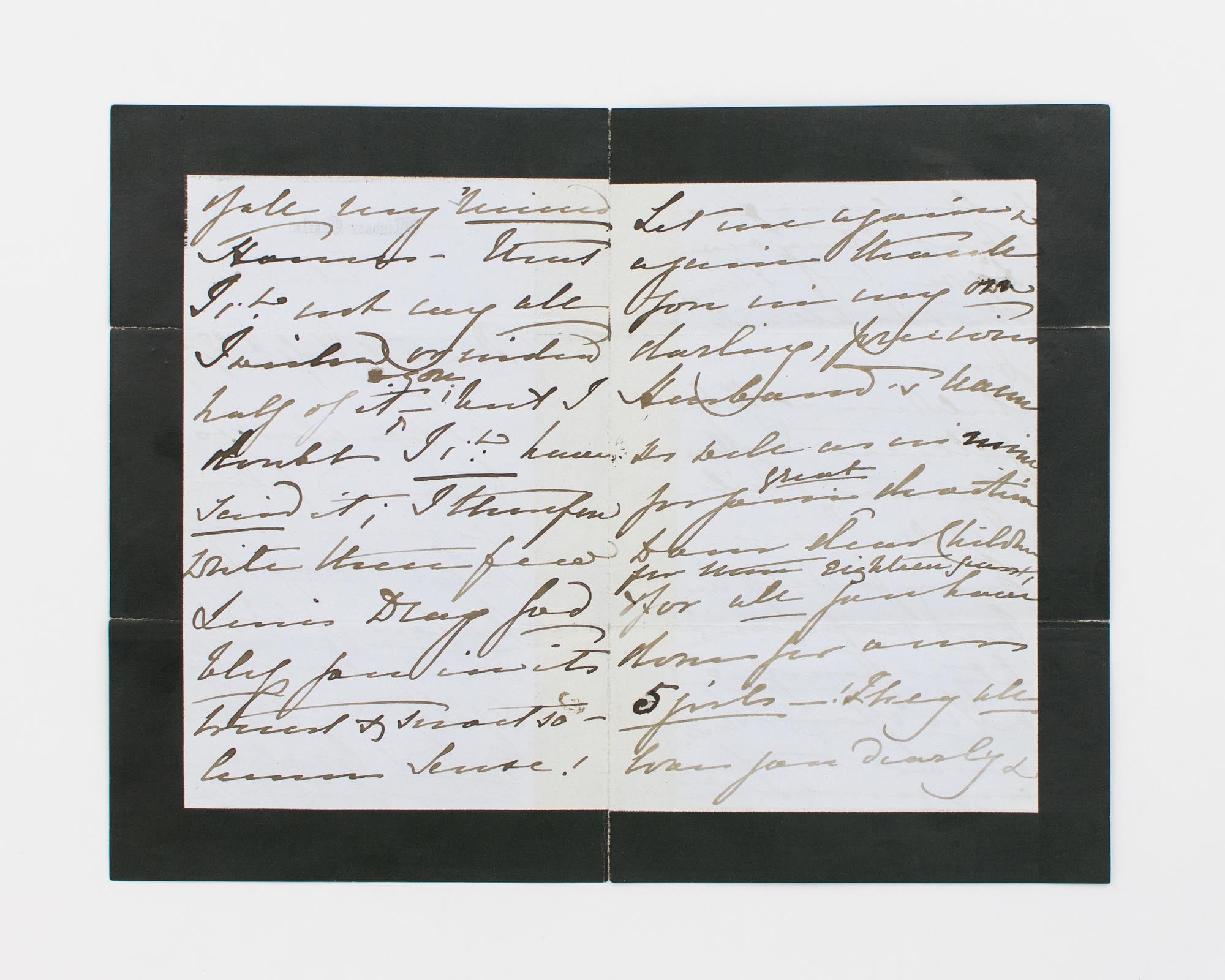 A collection of five autograph letters signed by Queen Victoria