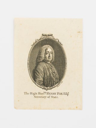 A printed document with manuscript insertions, signed by Henry Fox, 1st Baron Holland of Foxley; George Lyttelton, 1st Baron Lyttelton; and Richard Arundell