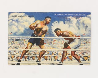 Item #116840 A postcard (reproducing the James Montgomery Flagg painting, 'Jack Dempsey Knocks...