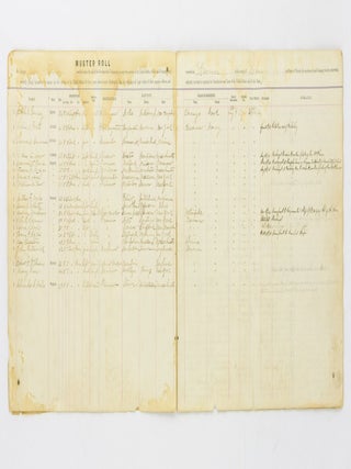 The original muster roll of A Company, 124th Regiment, Illinois Infantry