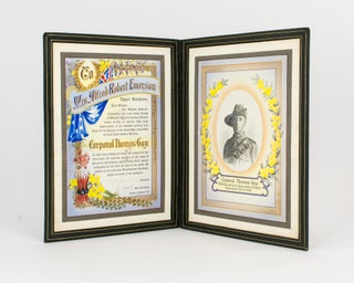 Item #117131 'Honor the Brave'. An elaborate illuminated testimonial presented to Mrs Alfred...