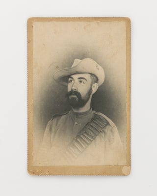 Item #117209 A cabinet card portrait photograph of one Bert McVeigh, in uniform in South Africa....