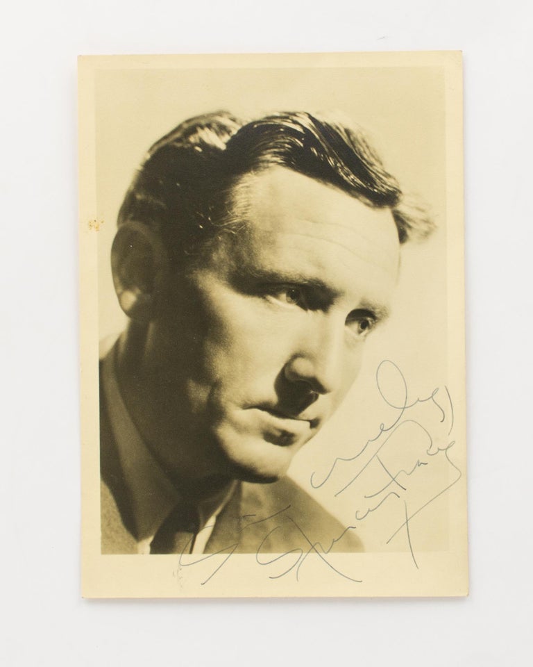 Item #117271 A portrait photograph inscribed and signed 'Sincerely, Spencer Tracy'. Spencer TRACY.