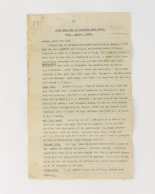 Item #117286 'Diary from time of departure from Egypt. 11th April 1915' [to Friday 4...