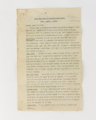 Item #117286 'Diary from time of departure from Egypt. 11th April 1915' [to Friday 4 June 1915]....