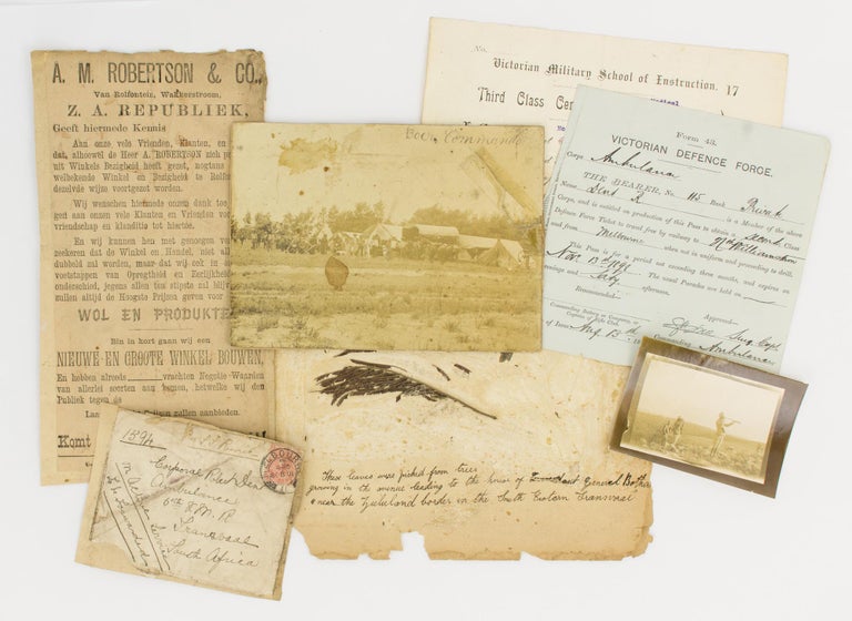 Item #117303 A small quantity of ephemeral material relating to the military service of 1594 Robert Dent, F Company, 2nd Contingent, 5th Victorian Mounted Rifles. Robert DENT.
