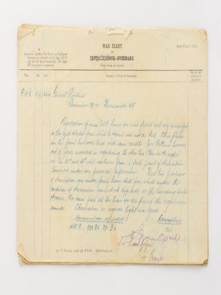 Duplicate loose-leaf sheets of the detailed daily war diary maintained in the field by Captain William John Noonan, 25th FAB, from 2 January to 11 January 1917