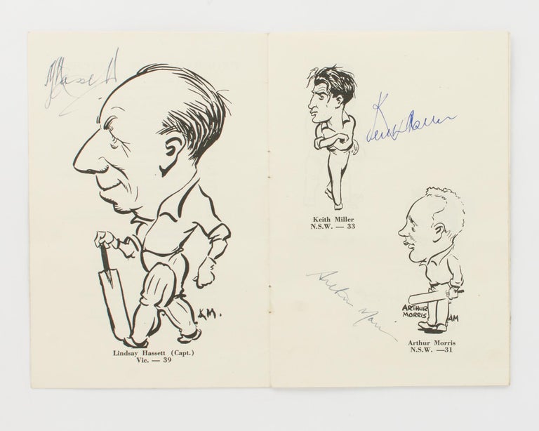 Item #117670 Caricatures of the Australian XI. English Tour 1953. Arthur MAILEY.