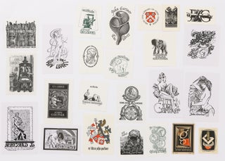 A collection of 111 different bookplates designed for John and Zelma Gartner