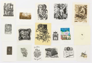 A collection of 111 different bookplates designed for John and Zelma Gartner