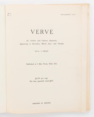 Verve. An Artistic and Literary Quarterly. Volume 1, Number 1, December 1937