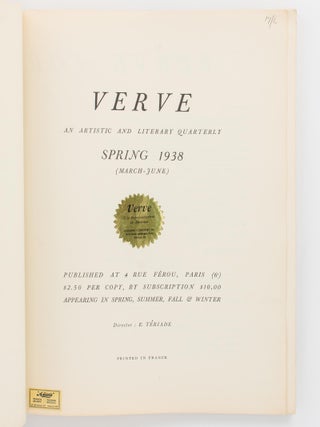 Verve. An Artistic and Literary Quarterly. Number 2, Spring 1938 (March - June)