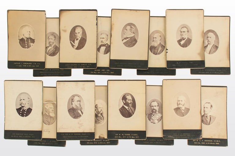 Item #118411 A series of 17 vintage individual portrait photographs of almost all nineteenth-century governors and administrators of South Australia. South Australian Governors.