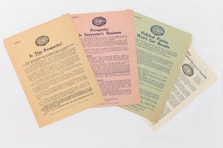 Item #118437 The prospectus and a series of three leaflets issued by the UEA. United Electors of...