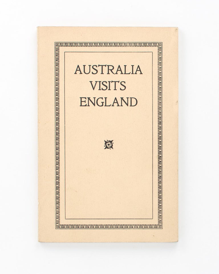 Item #118456 Australia visits England. Contrasts and Similitudes. By Aussie. Thomas DUFFIELD, AUSSIE.