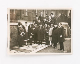 Item #118531 A vintage photograph of Winston Churchill, taken after the formal signing of the...