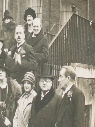 A vintage photograph of Winston Churchill, taken after the formal signing of the Locarno Pact, 1 December 1925