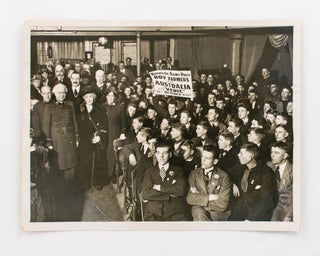 Item #118537 A vintage photograph featuring Salvation Army General Bramwell Booth and some of the...