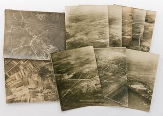 Item #118696 A collection of ten aerial photographs taken during the First World War. Aviation,...