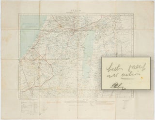 Item #118721 Syria. Jerusalem (Kuds-esh-Sherif) [the Jerusalem sheet of the 1:250,000 scale map...