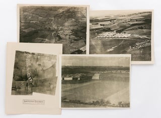 Item #118811 Four vintage aerial photographs of Leighterton Aerodrome, one of the training...